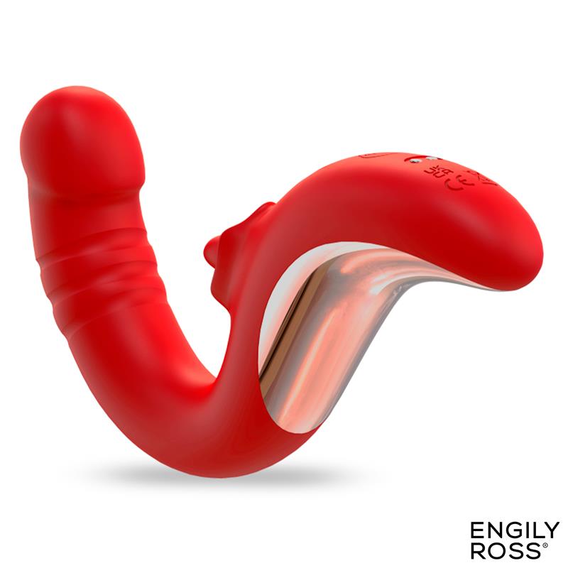 ENGILY ROSS Drako Vibrador con Thrusting y Lengua Oscilante 360º