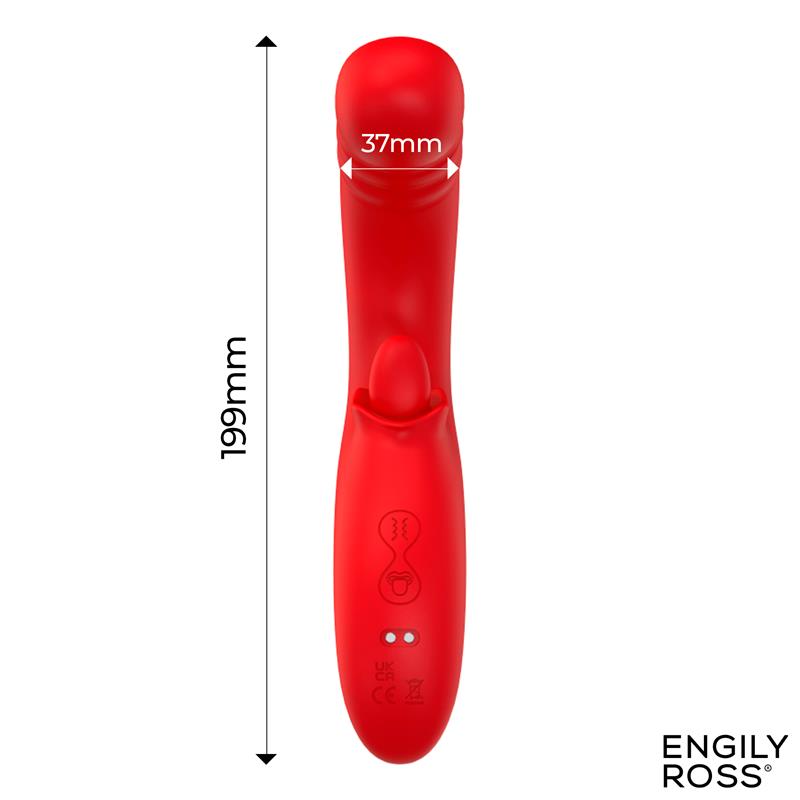 ENGILY ROSS Drako Vibrador con Thrusting y Lengua Oscilante 360º