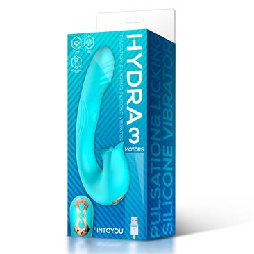 INTOYOU Hydra Vibrador con Pulsación y Lengua Estimuladora de Clítoris 3 Motores USB