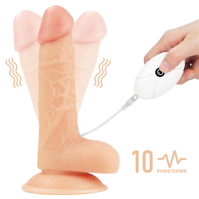 LOVETOY Arnés con Dildo con Vibración y Control Remoto 7.0"