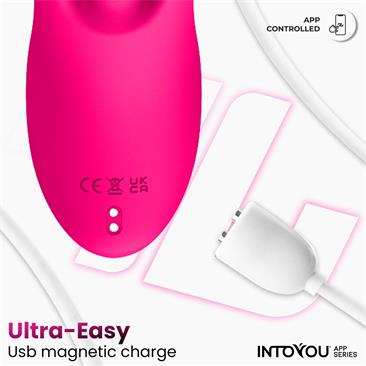 INTOYOU APP SERIES Derek Vibrador con Movimiento Finger 3 Motores y APP