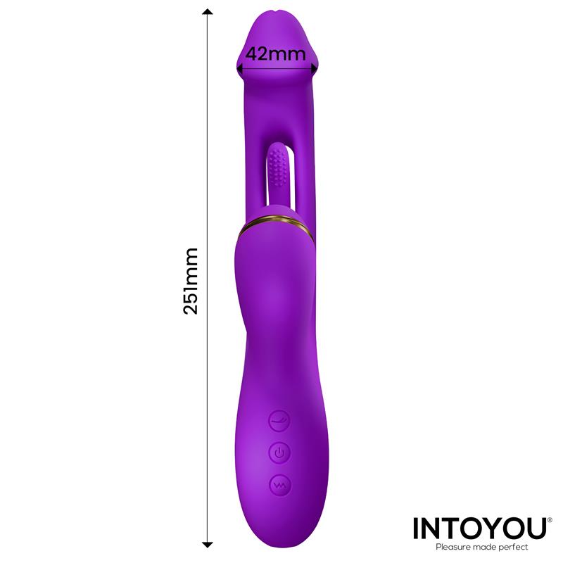 INTOYOU Siter 2.0 Vibrador con Lengua Flapping, Golpeteo y Cabezales Intercambiables