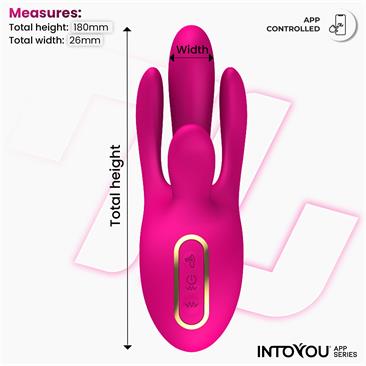 INTOYOU APP SERIES Derek Vibrador con Movimiento Finger 3 Motores y APP