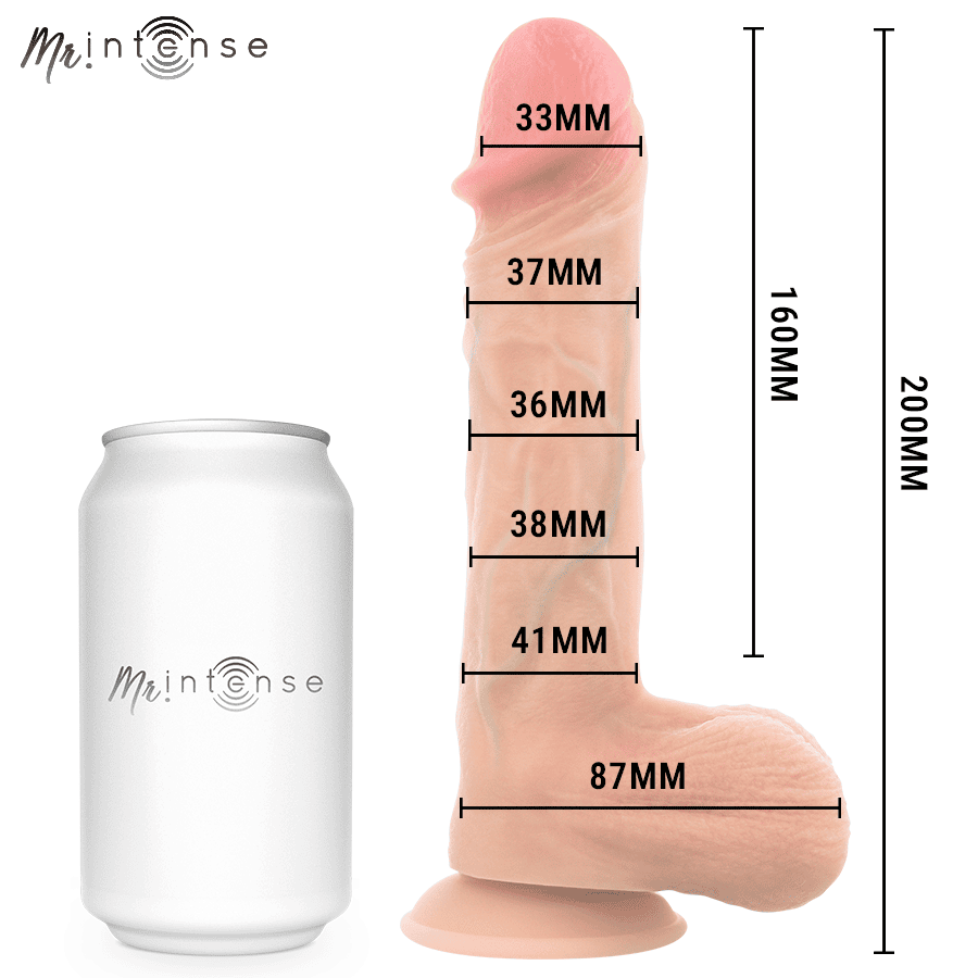 MR INTENSE - LOGAN DILDO VIBRADOR SILICONA CON EFECTO CALOR Y CONTROL REMOTO 20 CM -Ø- 4.1 CM - Imagen 6