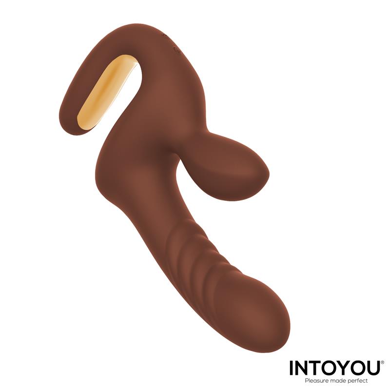 INTOYOU Mocca Vibrador con Thrusting y Mango Ergonómico USB