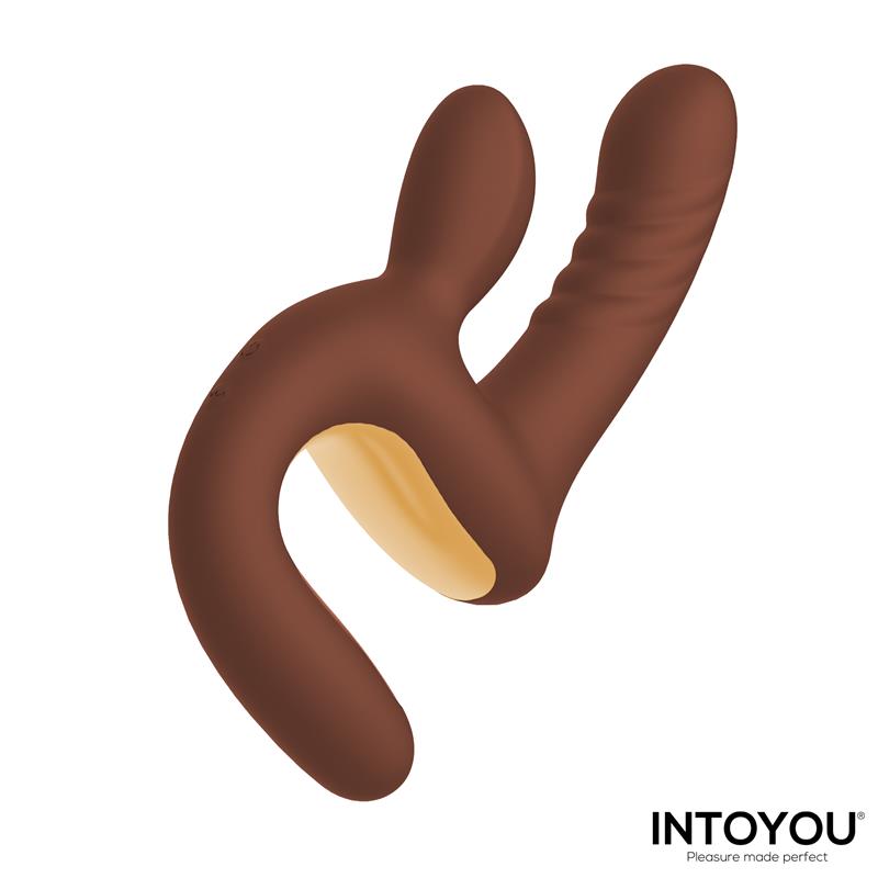INTOYOU Mocca Vibrador con Thrusting y Mango Ergonómico USB