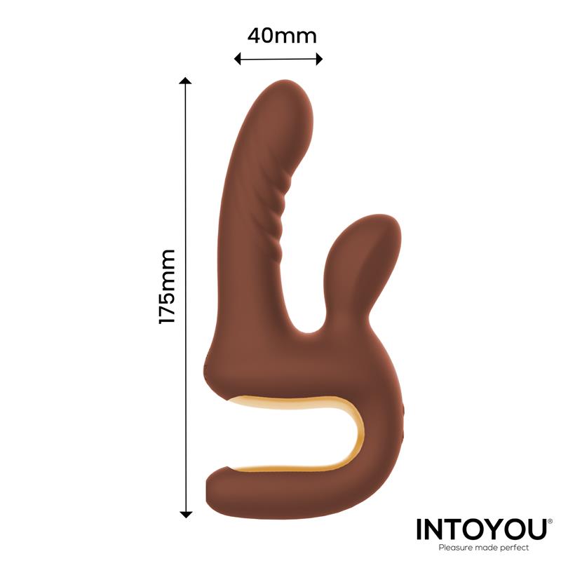 INTOYOU Mocca Vibrador con Thrusting y Mango Ergonómico USB