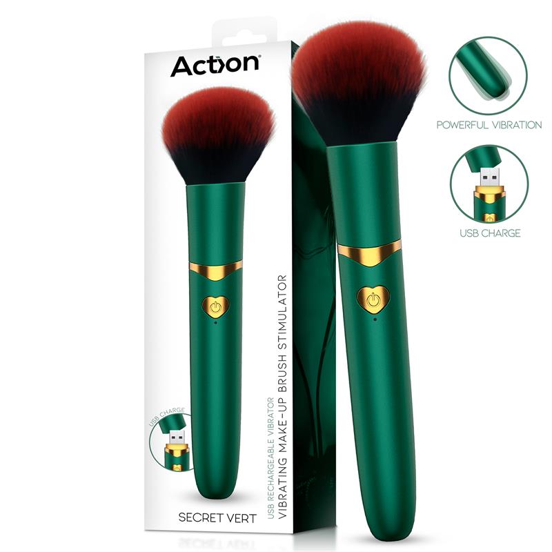 ACTION Secret Vert Estimulador Brocha de Maquillaje con Vibración Verde