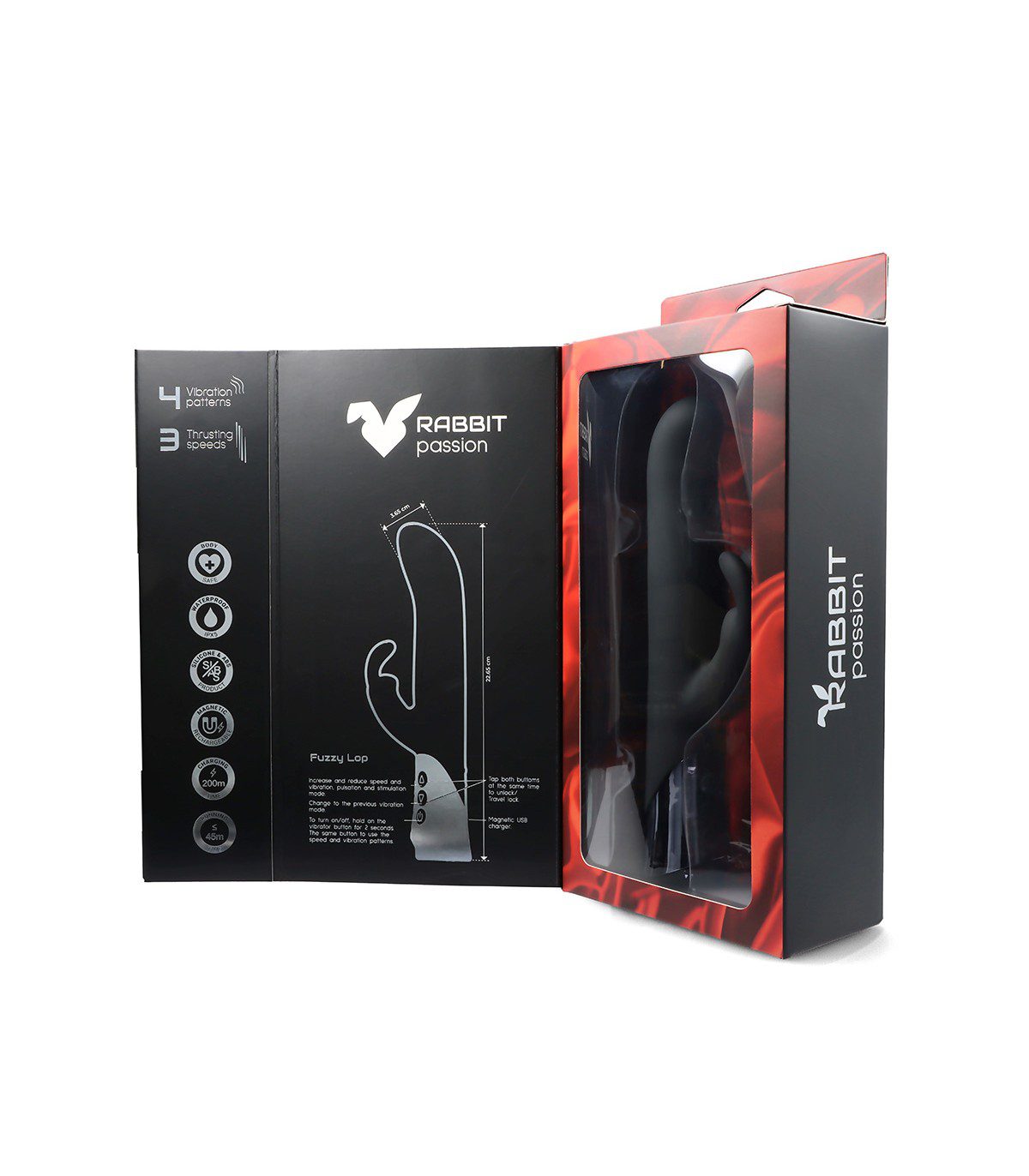 FIZZY LOP RECHARGEABLE THRUSTING RABBIT VIBRATOR +Lubricante de regalo - Imagen 2
