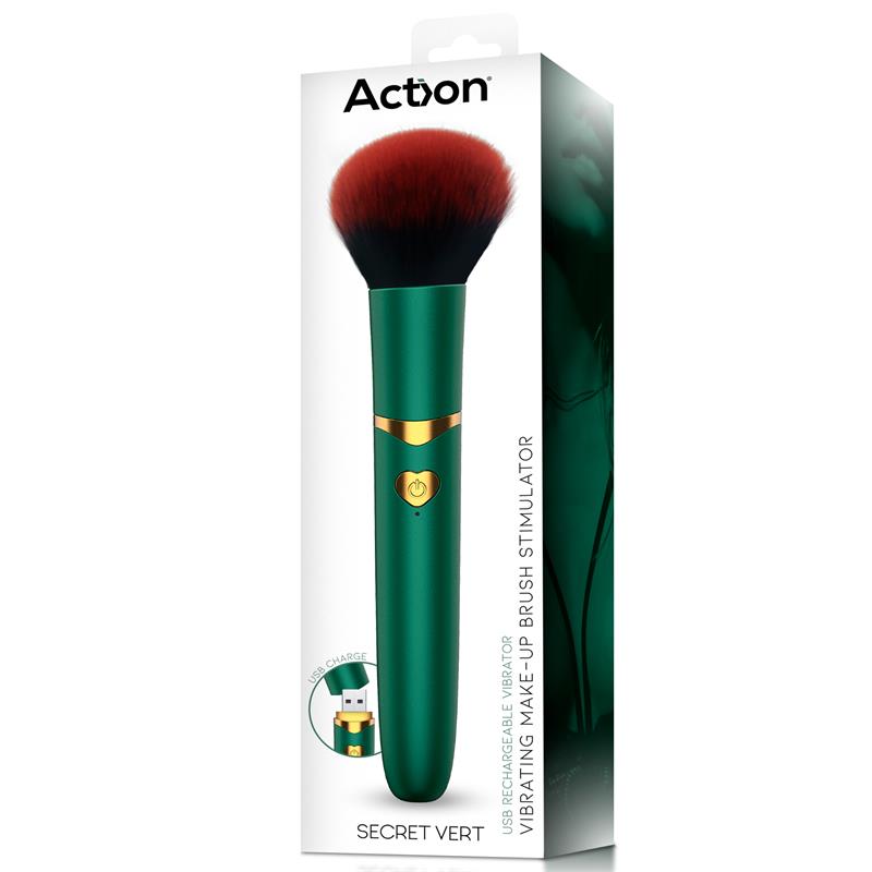 ACTION Secret Vert Estimulador Brocha de Maquillaje con Vibración Verde