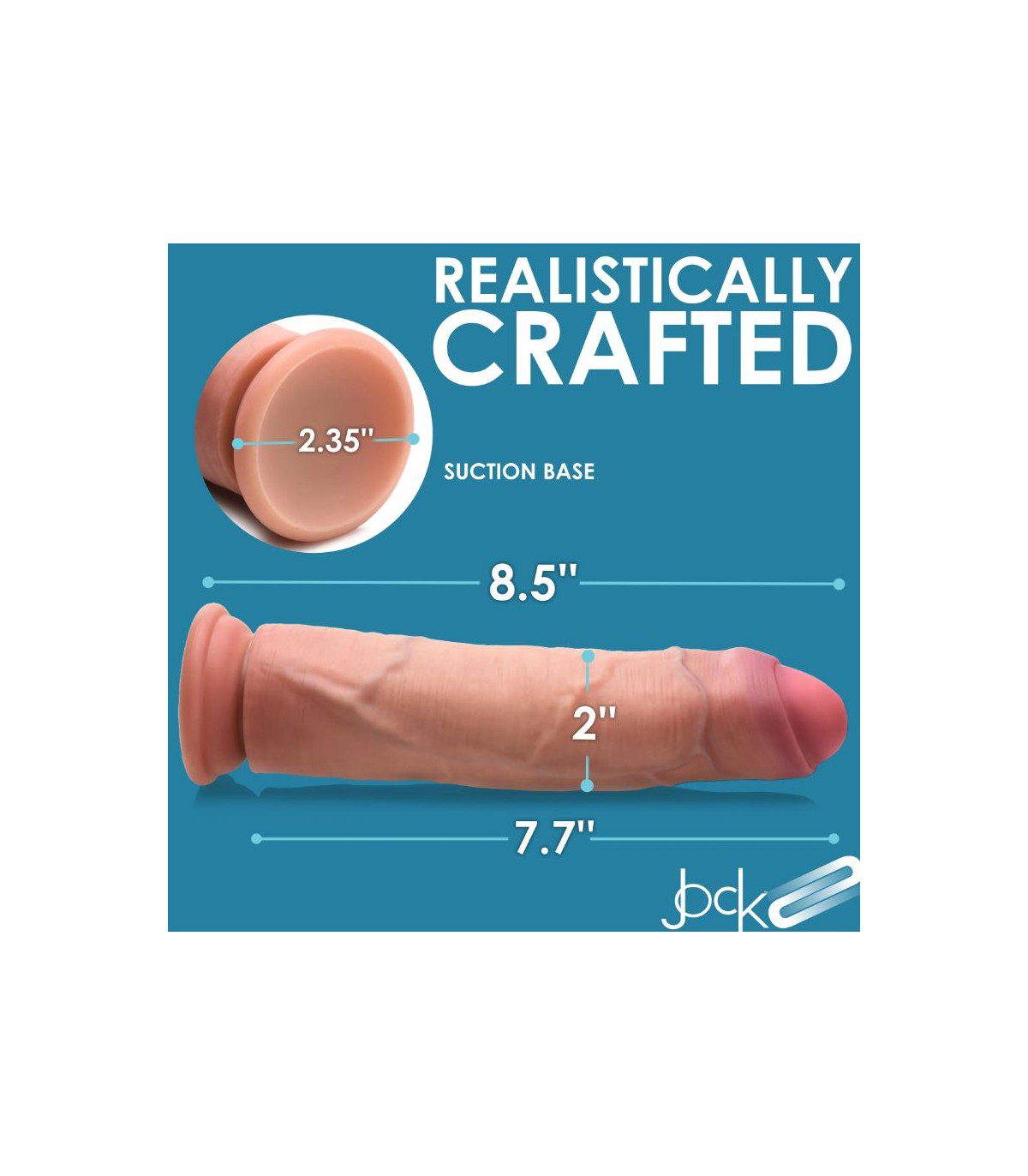 DILDO PENE DOBLE DENSIDAD UNCUT FLESH 21'6 CM