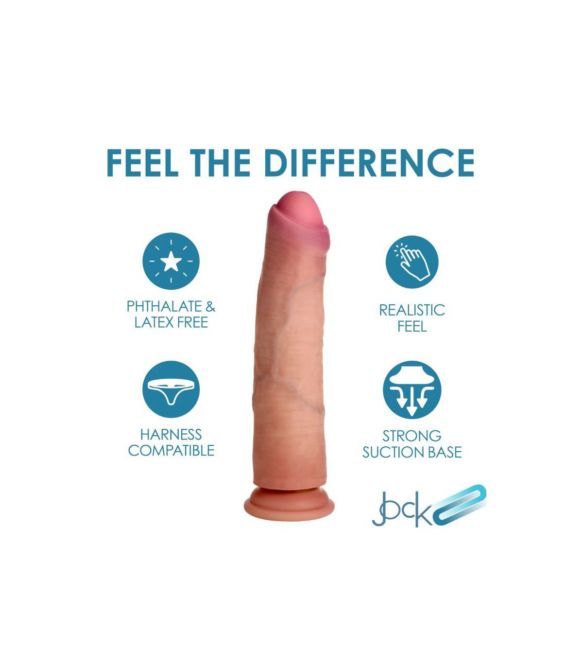 DILDO PENE DOBLE DENSIDAD UNCUT FLESH 21'6 CM