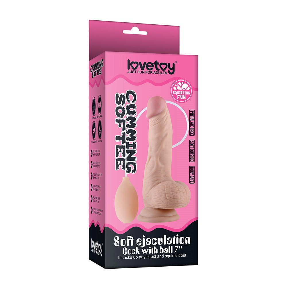Detalle del dildo eyaculador LoveToy Cumming Softee de 20 cm - imagen 4
