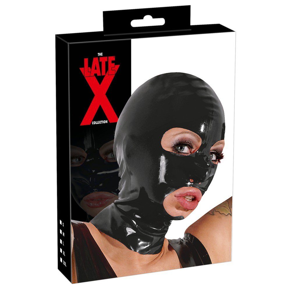 Máscara de látex negro LATE X