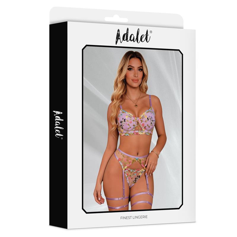 Caja del conjunto de lencería Zoey lila de Adalet