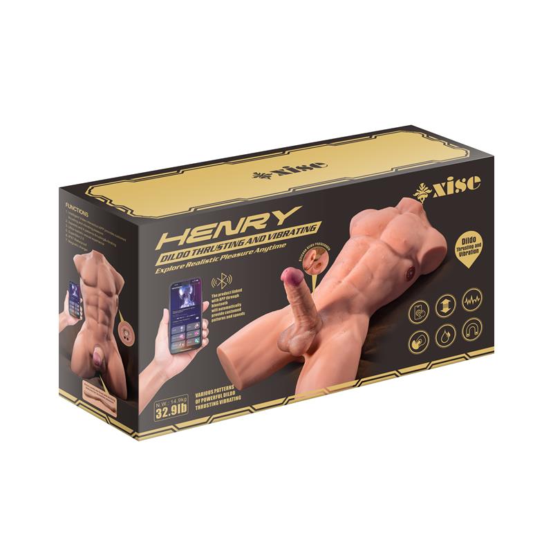 XISE Henry Torso con Dildo Desmontable, Thrusting y APP 15,7 kg — Imagen 3
