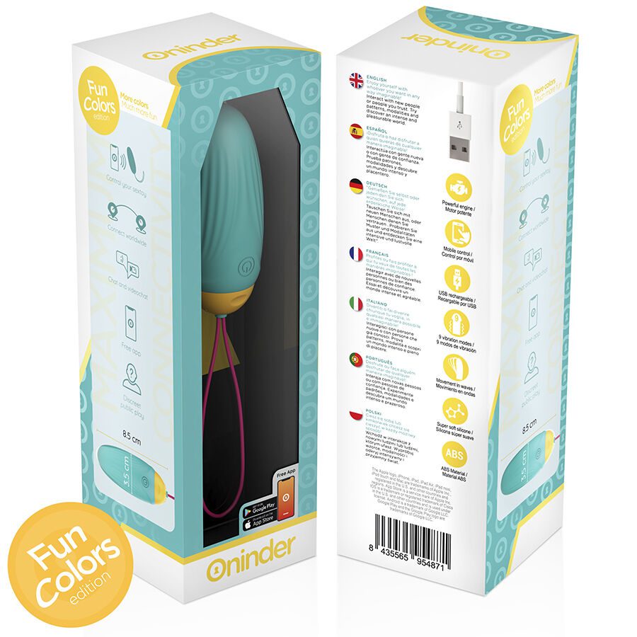 ONINDER CUTE - LOVE PLEASURE HUEVO VIBRO-GEMAS ROTADORAS SILICONA - APP MUNDIAL GRATUITA