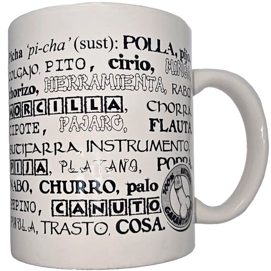 Taza de sinónimos de pene 370 ml de Diablo Picante