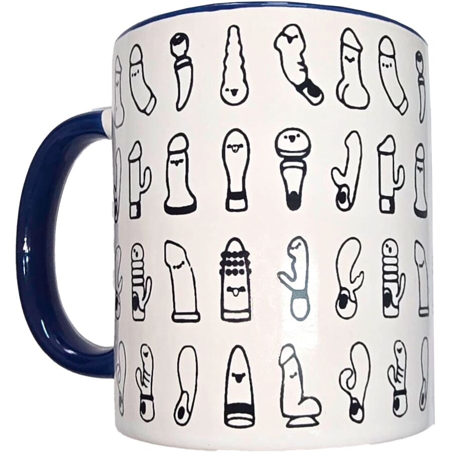 Taza de vibradores con asa azul 370 ml de Diablo Picante