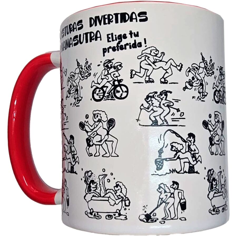 Taza Kamasutra con asa roja 370 ml de Diablo Picante