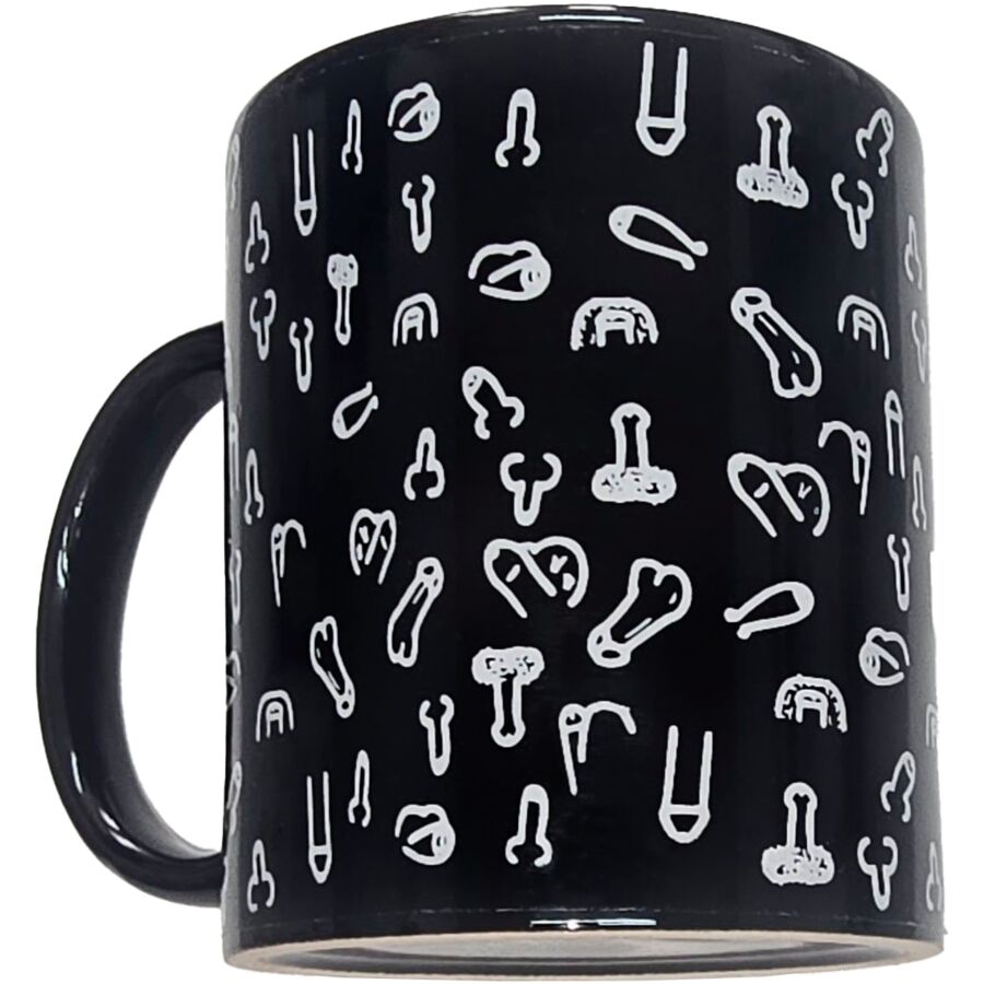 Taza negra de penes 370 ml de Diablo Picante