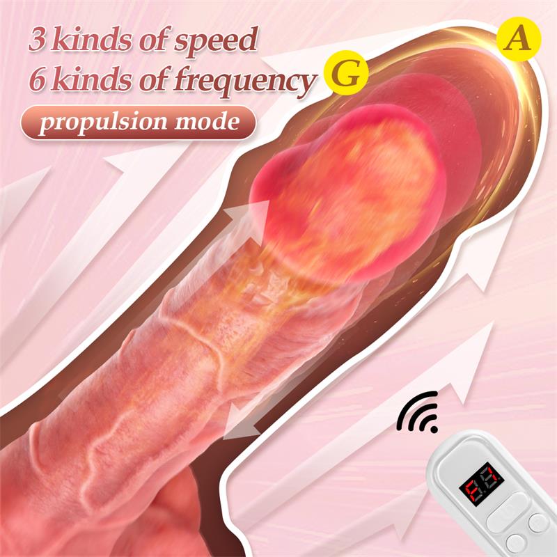 XISE Marshall dildo con vibración, thrusting y mando 22 cm — Imagen 5