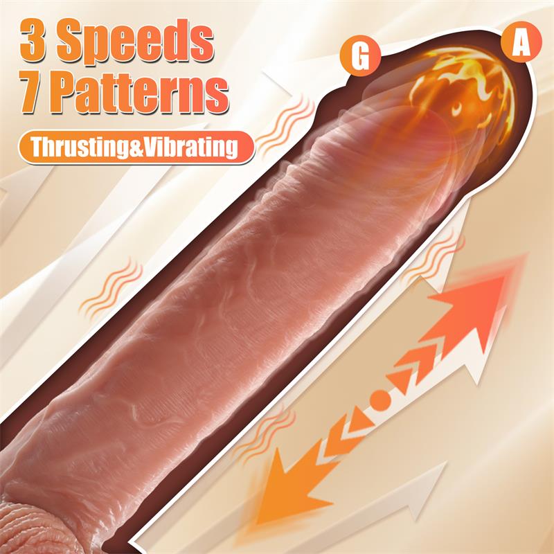 XISE Marvin dildo con vibración y thrusting 20,5 cm — Imagen 5