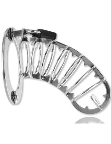Metal Hard jaula para pene con cierre de seguridad de 14 cm