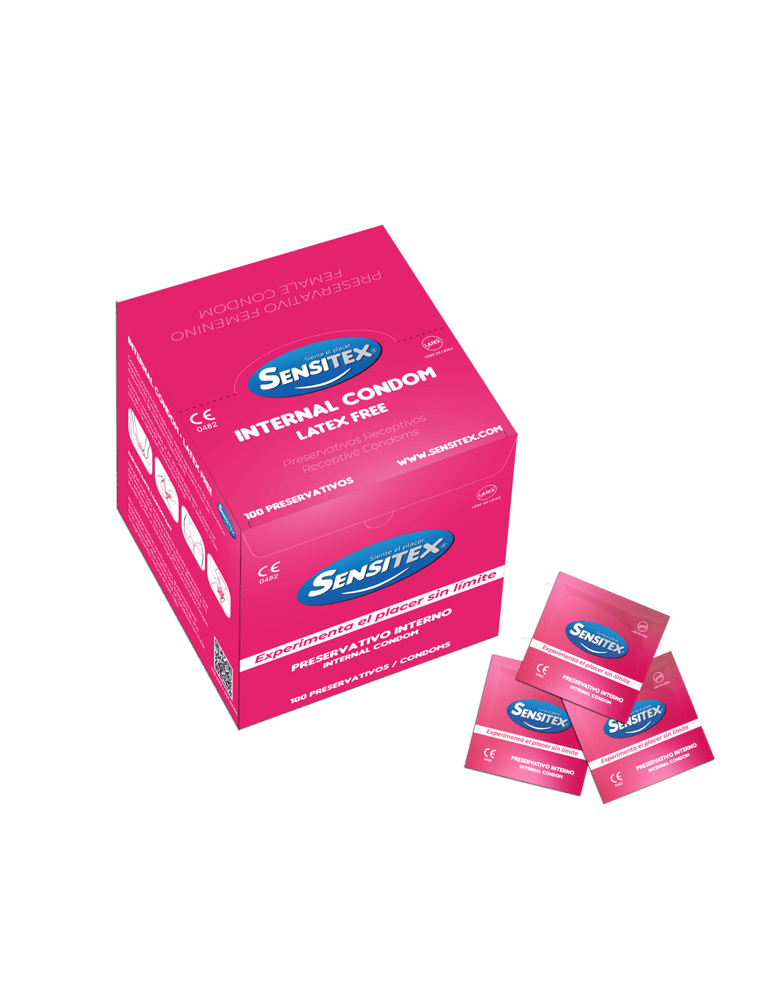 Sensitex – Preservativo femenino sin látex, 100 unidades