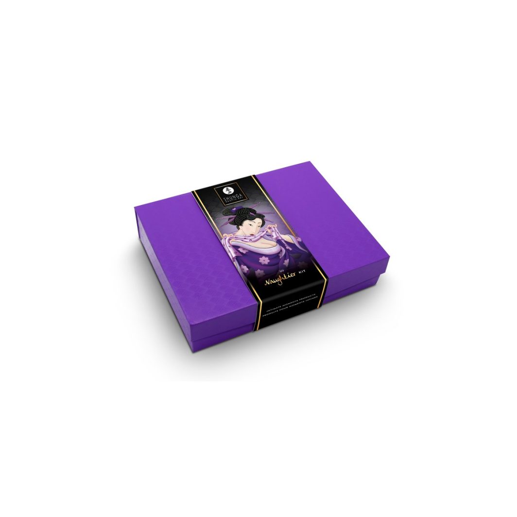 Contenido del Shunga Naughtier Kit con Toko Aqua, cremas y gloss labial